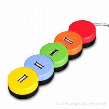 USB Hub with Up to 480Mbps Transfer Rate, Supports Plug-and-play Function